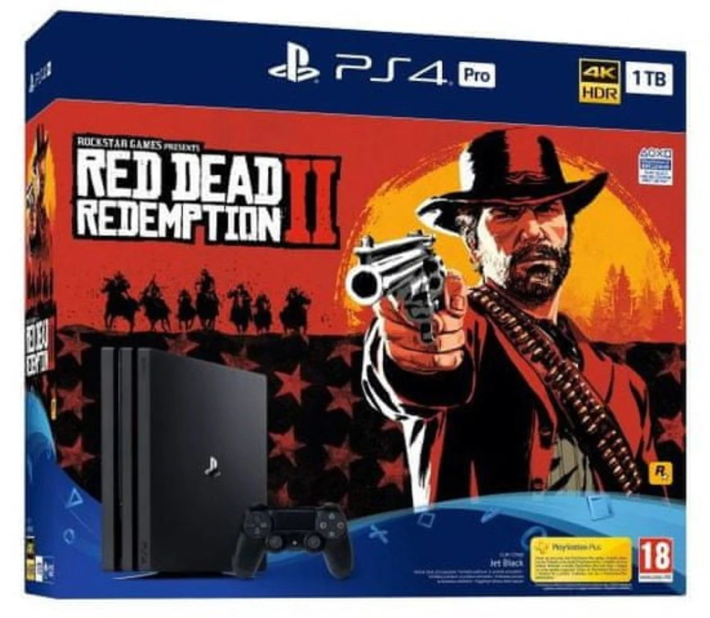 Sony PlayStation 4 Pro 1 TB Red Dead Redemption 2 bundle