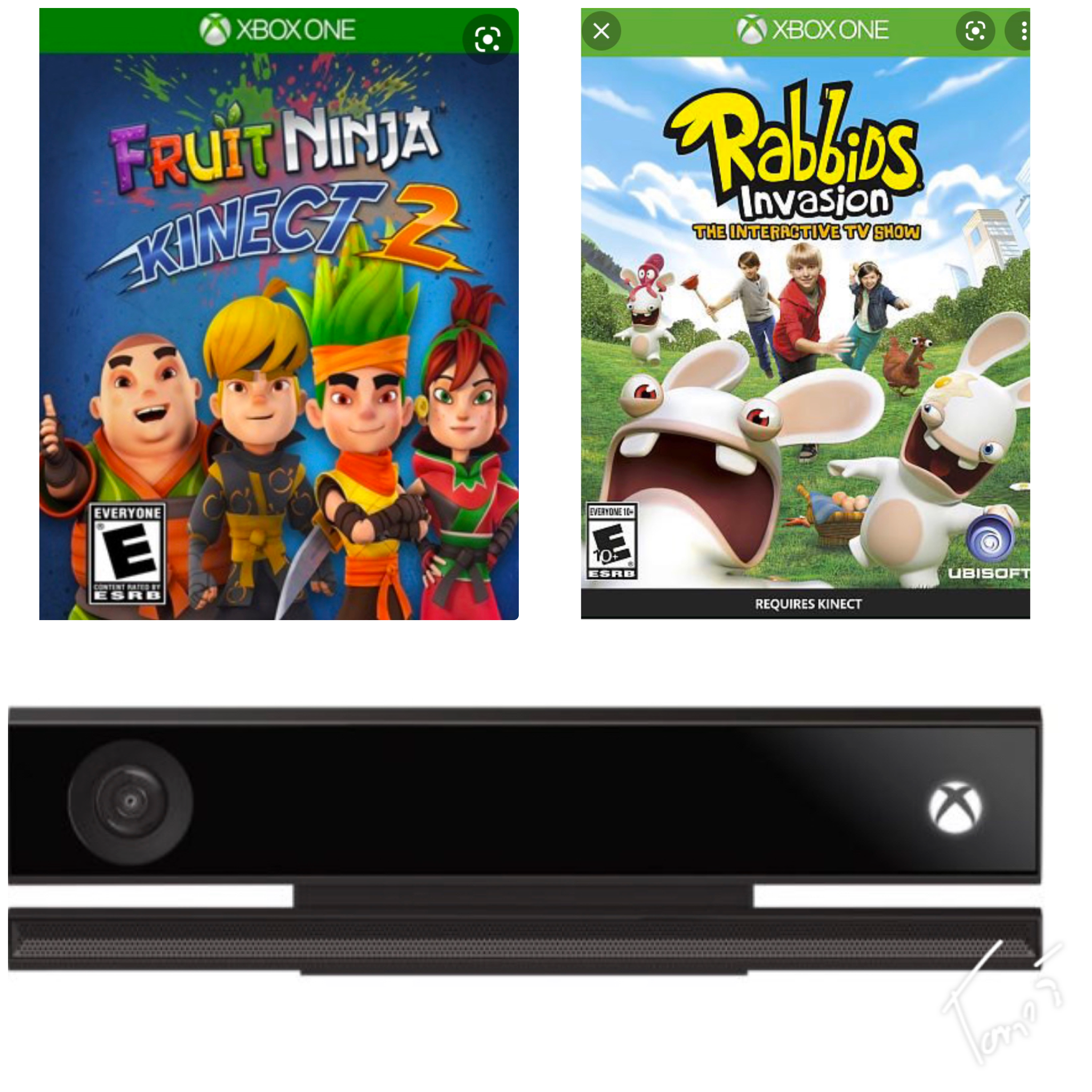 Kinect senzor Xbox One S/X včetně adaptéru + 2 TOP HRY