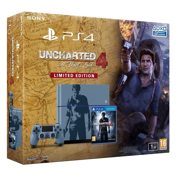 Sony Playstation 4 - 1 TB + Uncharted 4 Limited edition