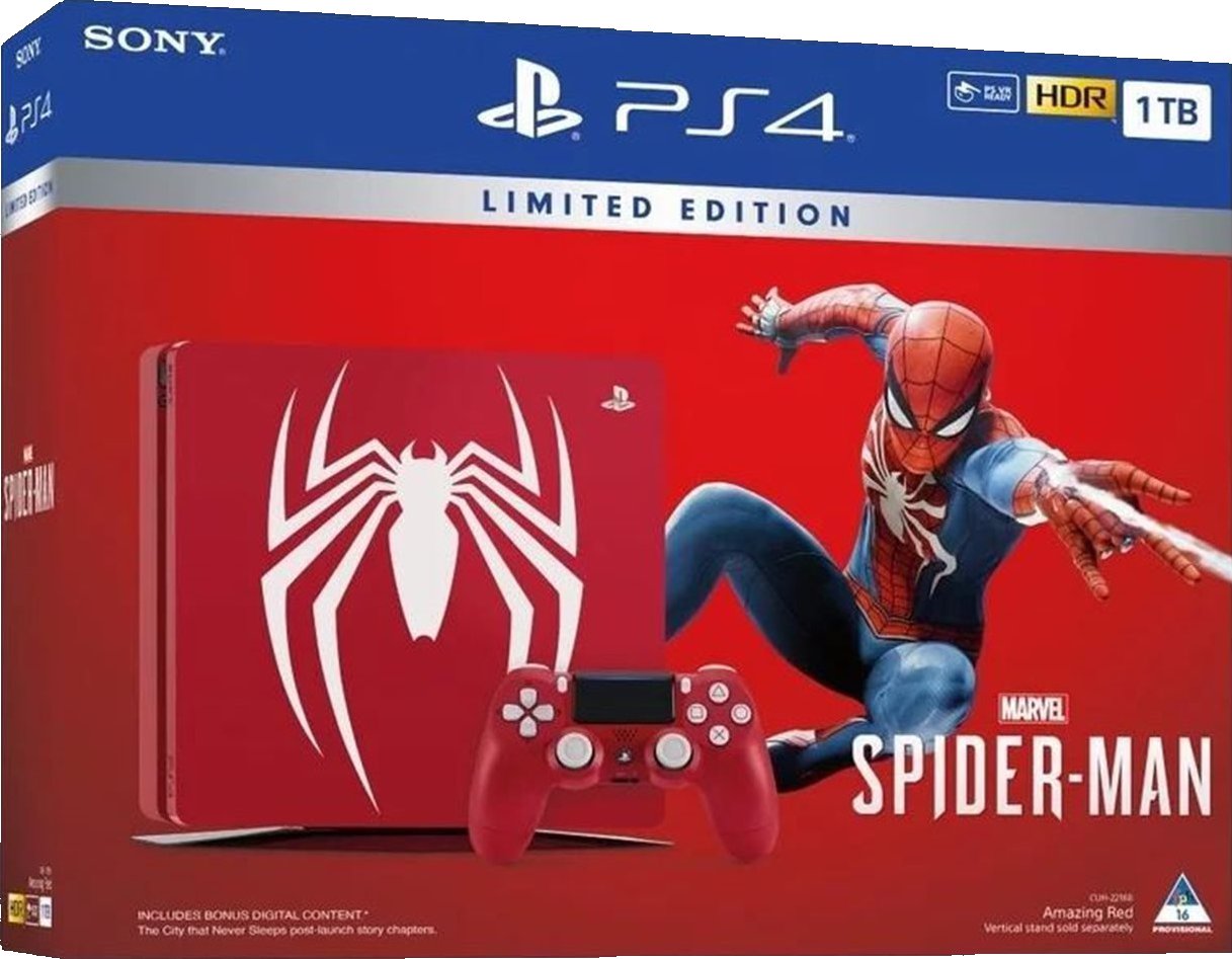 Playstation 4 SLIM 1TB SPIDER-MAN Limited Edition + hra