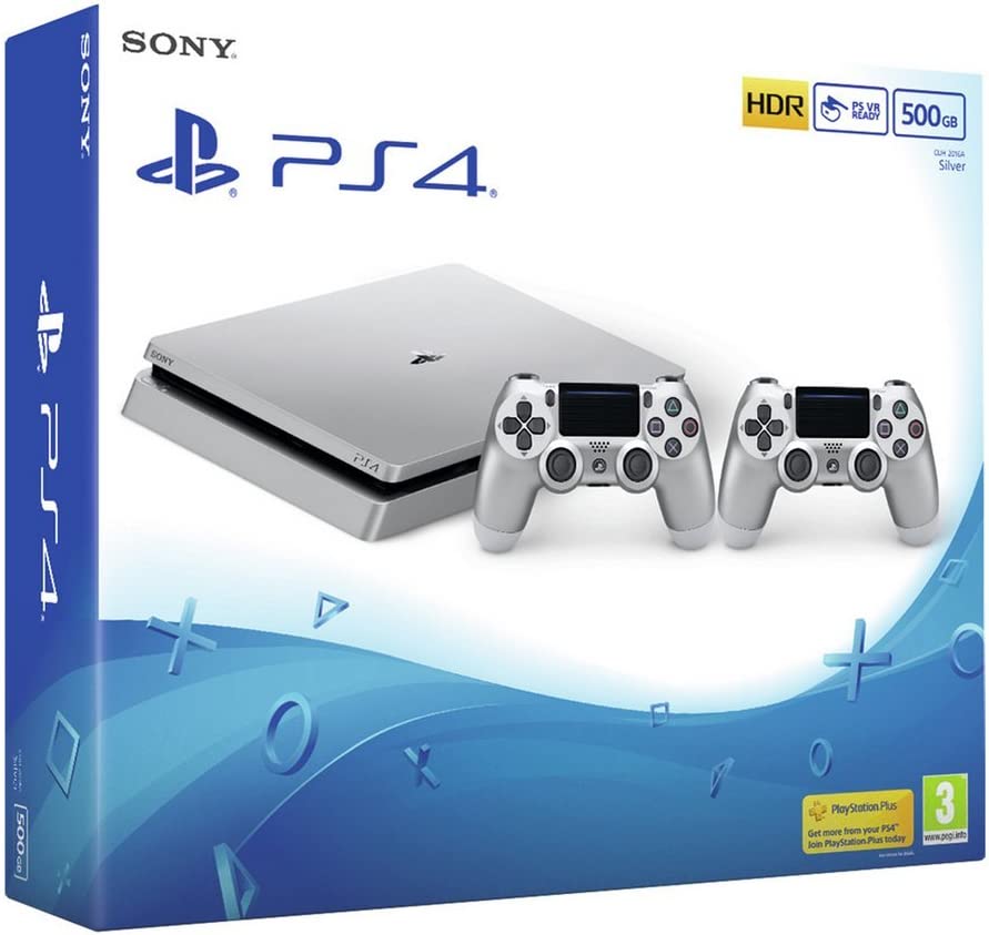 Sony Playstation 4 Slim Silver Edition - 500GB + Dualshock 4