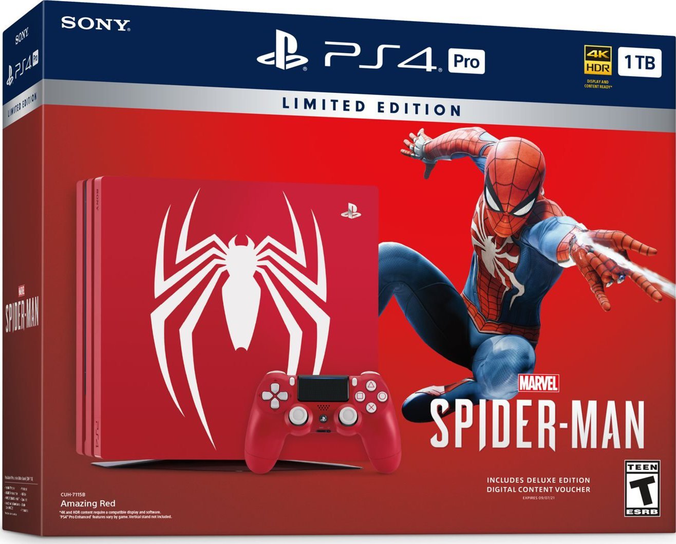 Sony Playstation 4 PRO - SPIDER-MAN Limited Edition + hra