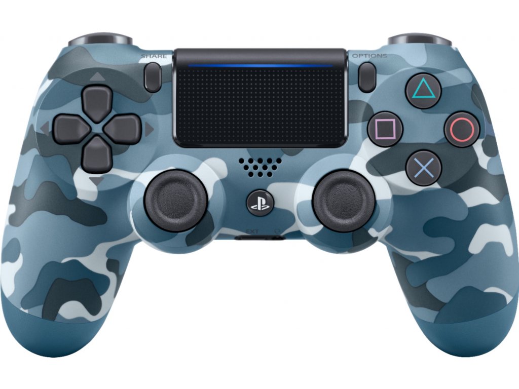 PS4 Sony DualShock - originální ovladač Blue Camouflage