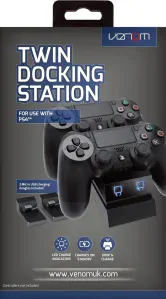 VENOM Black PS4 Twin Docking Station