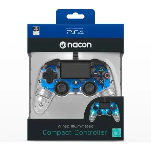 Nacon Wired Compact Controller PS4 - Clear Blue