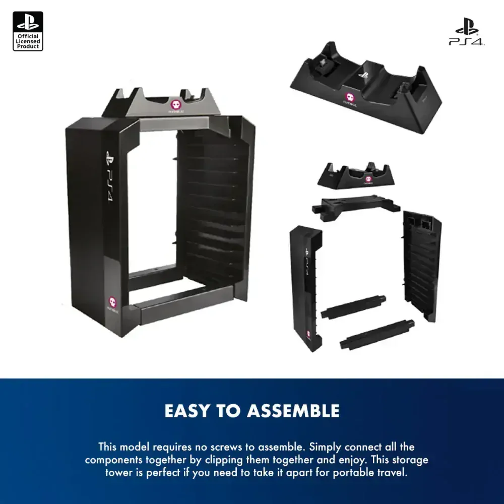 Numskull PlayStation 4 Games Tower + Dual Charger